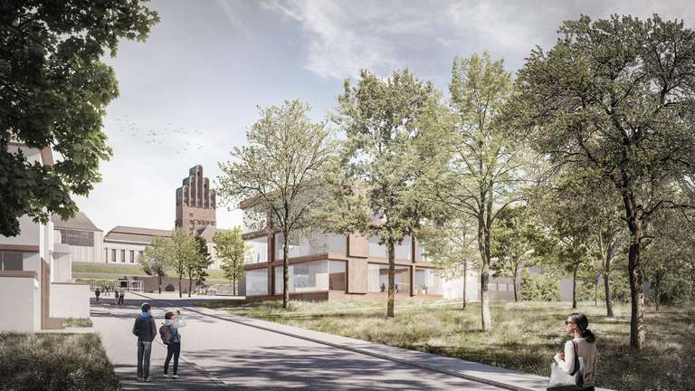 Fakten zum Neubau Informationszentrum auf dem Osthang der Mathildenhöhe