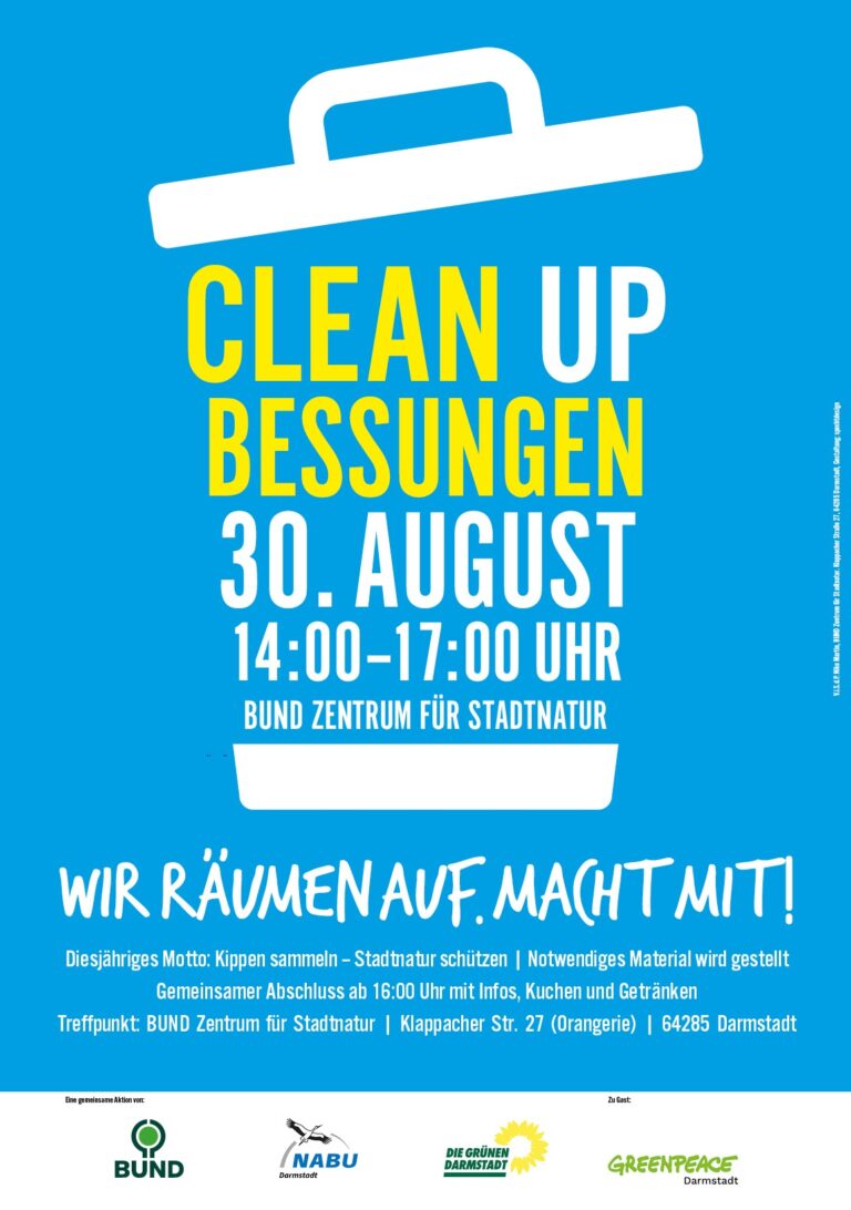 Müll- und Kippensammeln am 30.08.26 – Setze ein Zeichen gegen Vermüllung und Vergiftung in der Stadt
